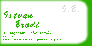 istvan brodi business card