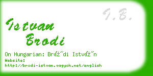 istvan brodi business card